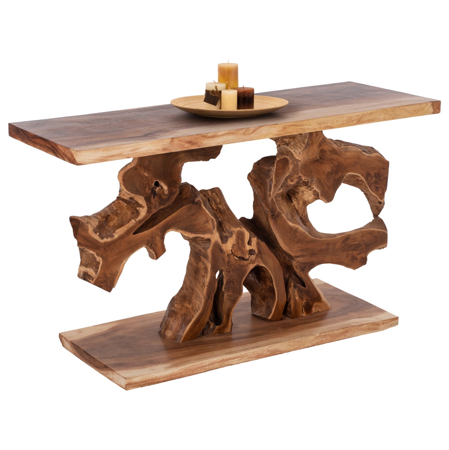 Console Hm9357 Solid Teak Natural 150x40x80h