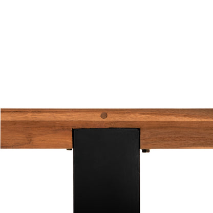 Console Shire Hm9800 Recycled Teak Wood-black Metal Legs 240x50x90hcm.