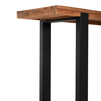 Console Shire Hm9800 Recycled Teak Wood-black Metal Legs 240x50x90hcm.