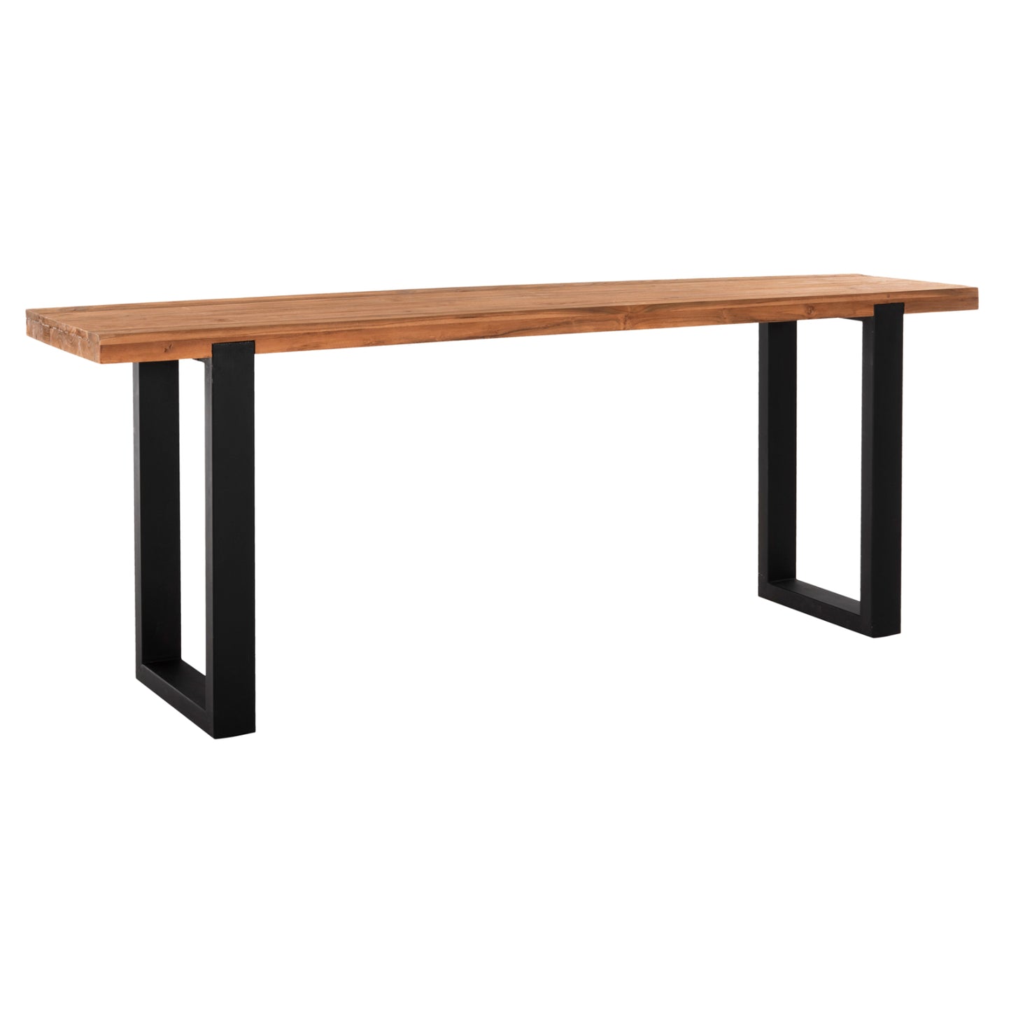Console Shire Hm9800 Recycled Teak Wood-black Metal Legs 240x50x90hcm.