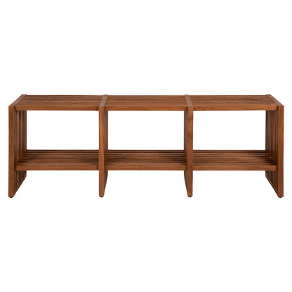 Console Nya Hm9831 Solid Teak Wood In Natural Color 130x29,5x46h Cm.