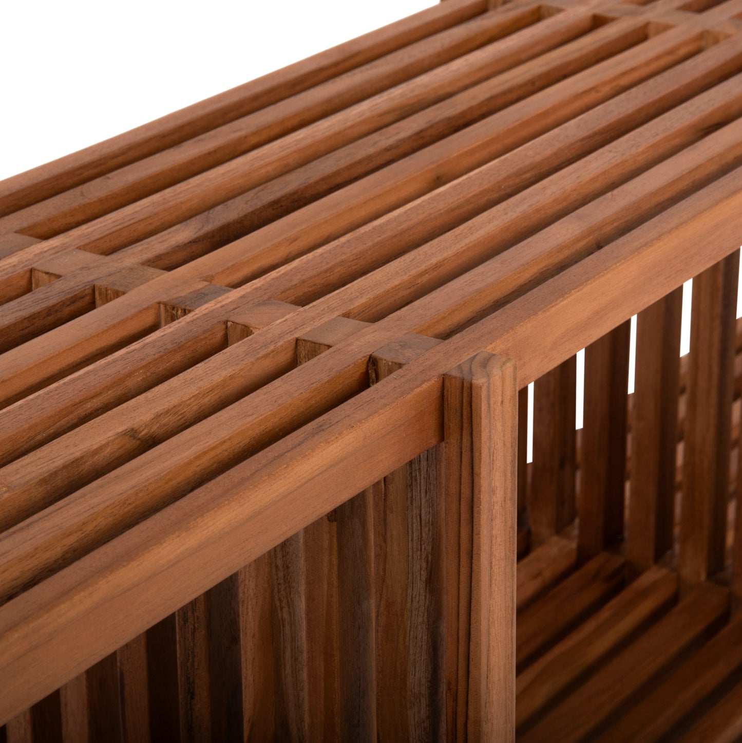 Console Nya Hm9831 Solid Teak Wood In Natural Color 130x29,5x46h Cm.