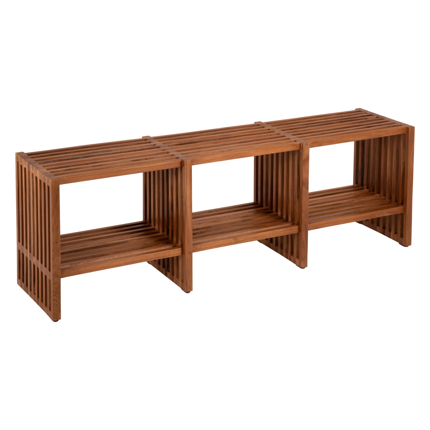 Console Nya Hm9831 Solid Teak Wood In Natural Color 130x29,5x46h Cm.
