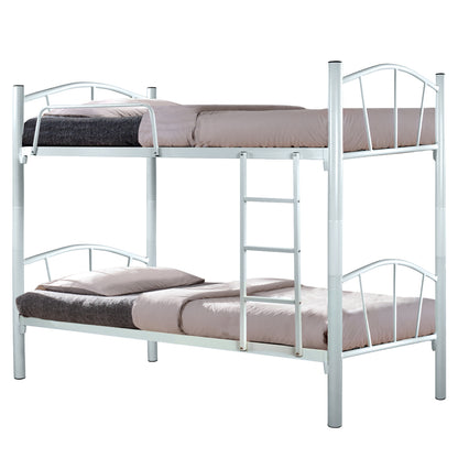 Bed Bunk Metallic Floor Hm328.02 White 90x190 Cm