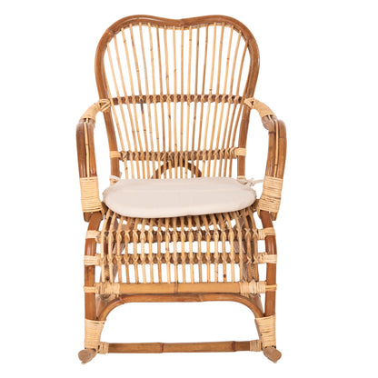 Rocking Rattan Armchair Santa Fe Hm9343 With Seat Cushion 60x103x90Ηcm.