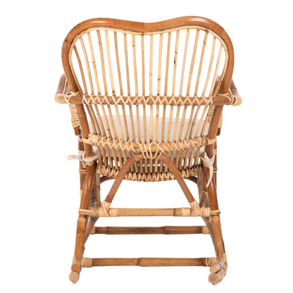 Rocking Rattan Armchair Santa Fe Hm9343 With Seat Cushion 60x103x90Ηcm.
