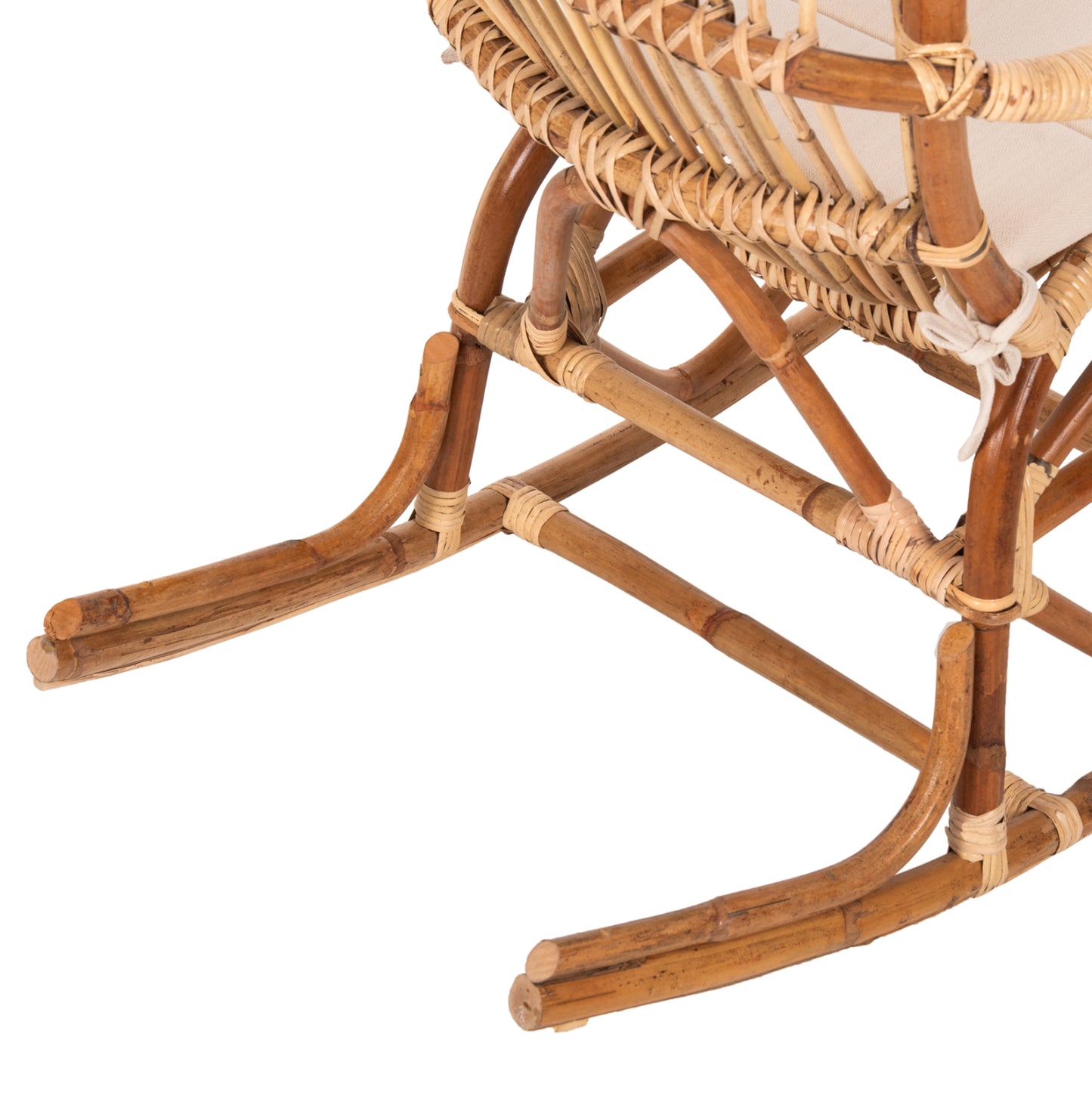 Rocking Rattan Armchair Santa Fe Hm9343 With Seat Cushion 60x103x90Ηcm.