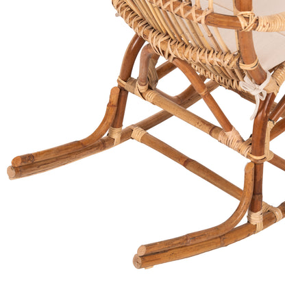 Rocking Rattan Armchair Santa Fe Hm9343 With Seat Cushion 60x103x90Ηcm.