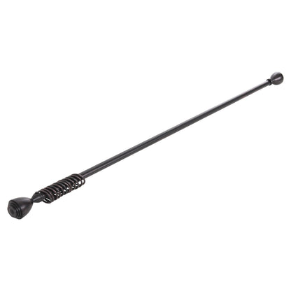 Metal Curtain Rod Hm11280.03 Foldable In Black-red Coloring With Cone Ends 110-210cm.