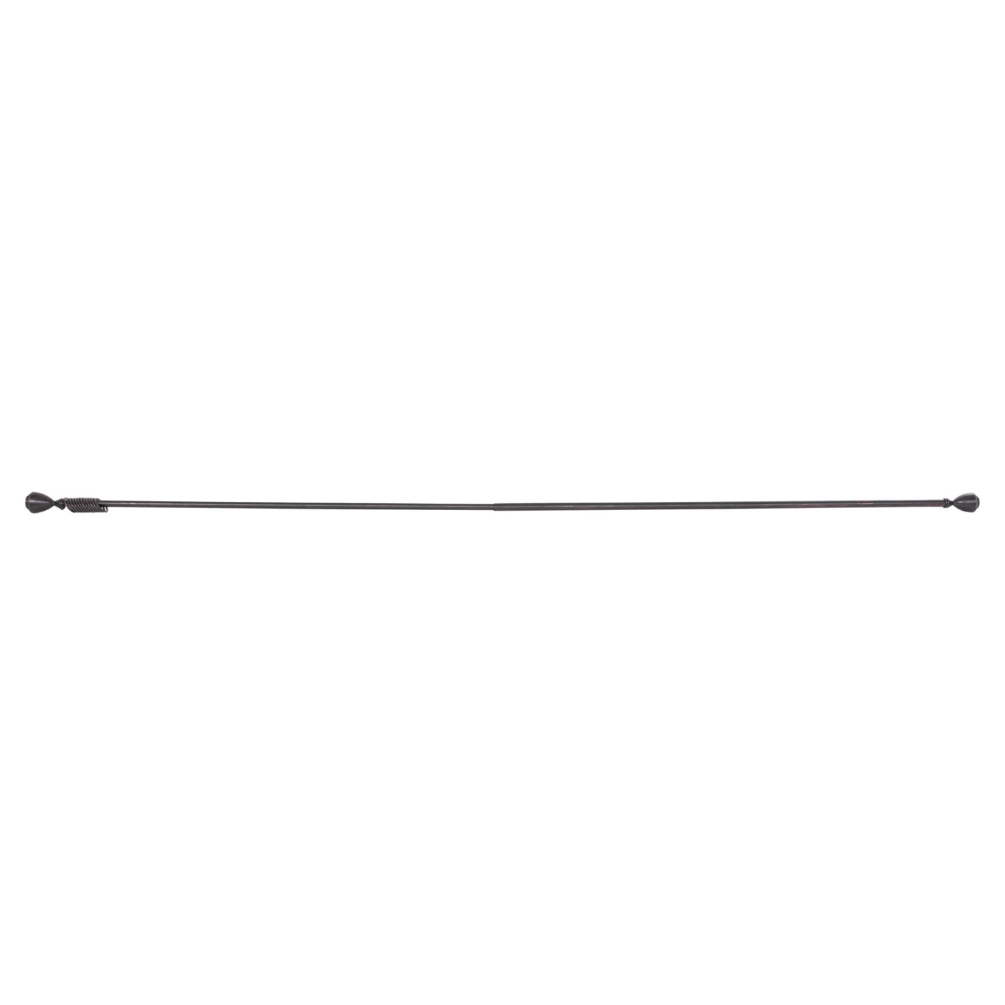 Metal Curtain Rod Hm11280.03 Foldable In Black-red Coloring With Cone Ends 110-210cm.