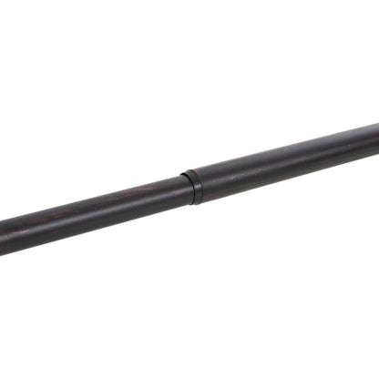 Metal Curtain Rod Hm11280.03 Foldable In Black-red Coloring With Cone Ends 110-210cm.