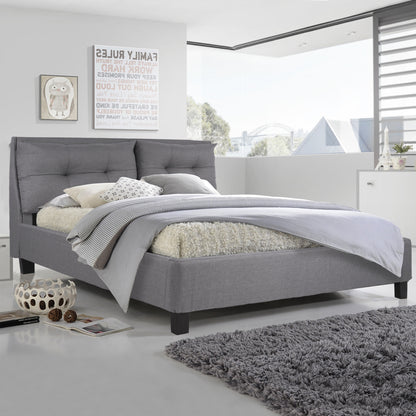 Bed Billie With Fabric In Grey Color Hm551.05 160x200 Cm