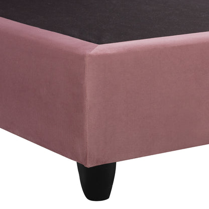 Hm638.12 Malena Bed, Dusty Pink Velvet, 150x200cm