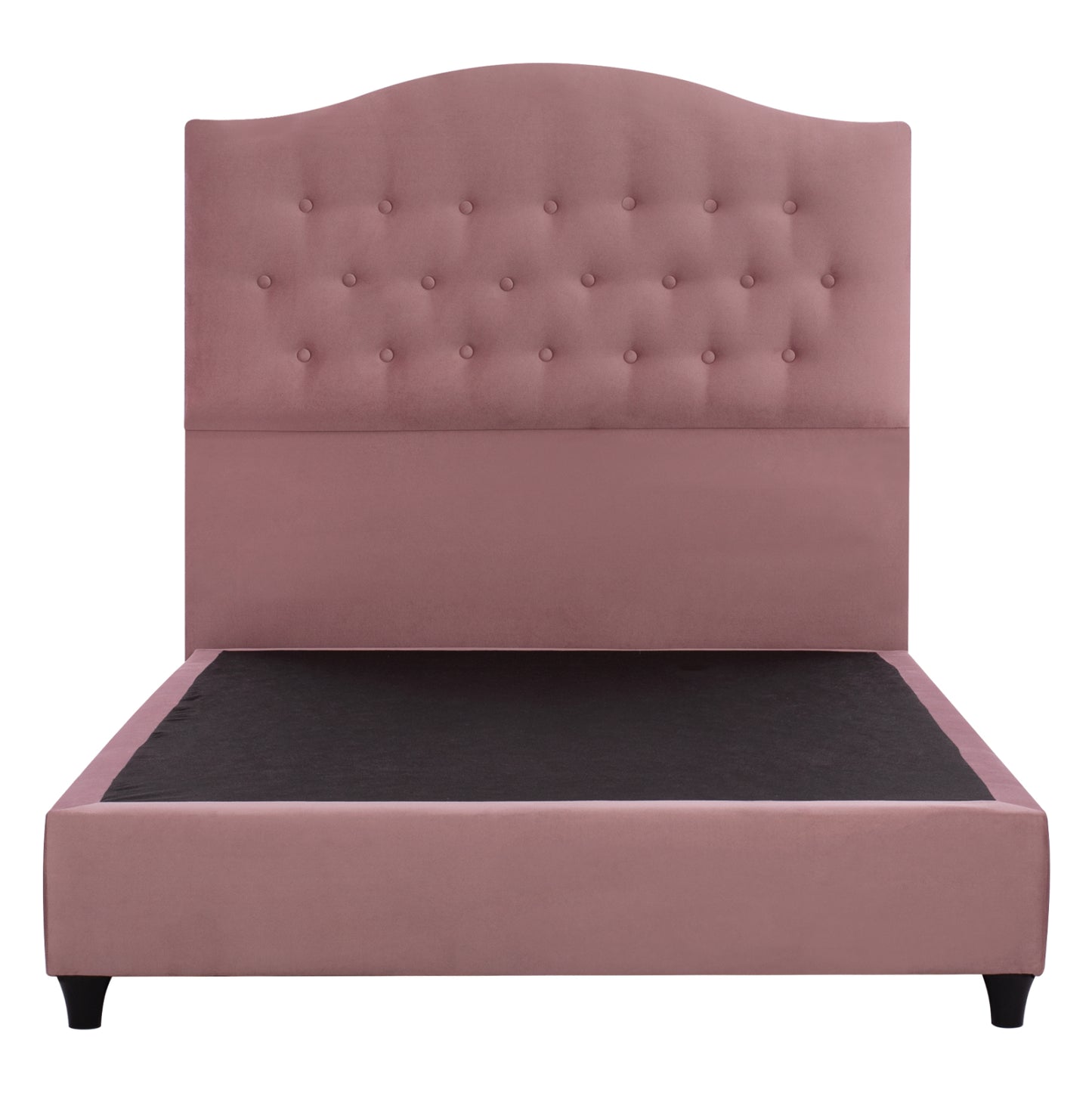 Hm647.12 Bed Malena, Dusty Pink Velvet, 120x200cm