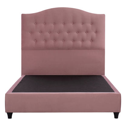 Hm647.12 Bed Malena, Dusty Pink Velvet, 120x200cm