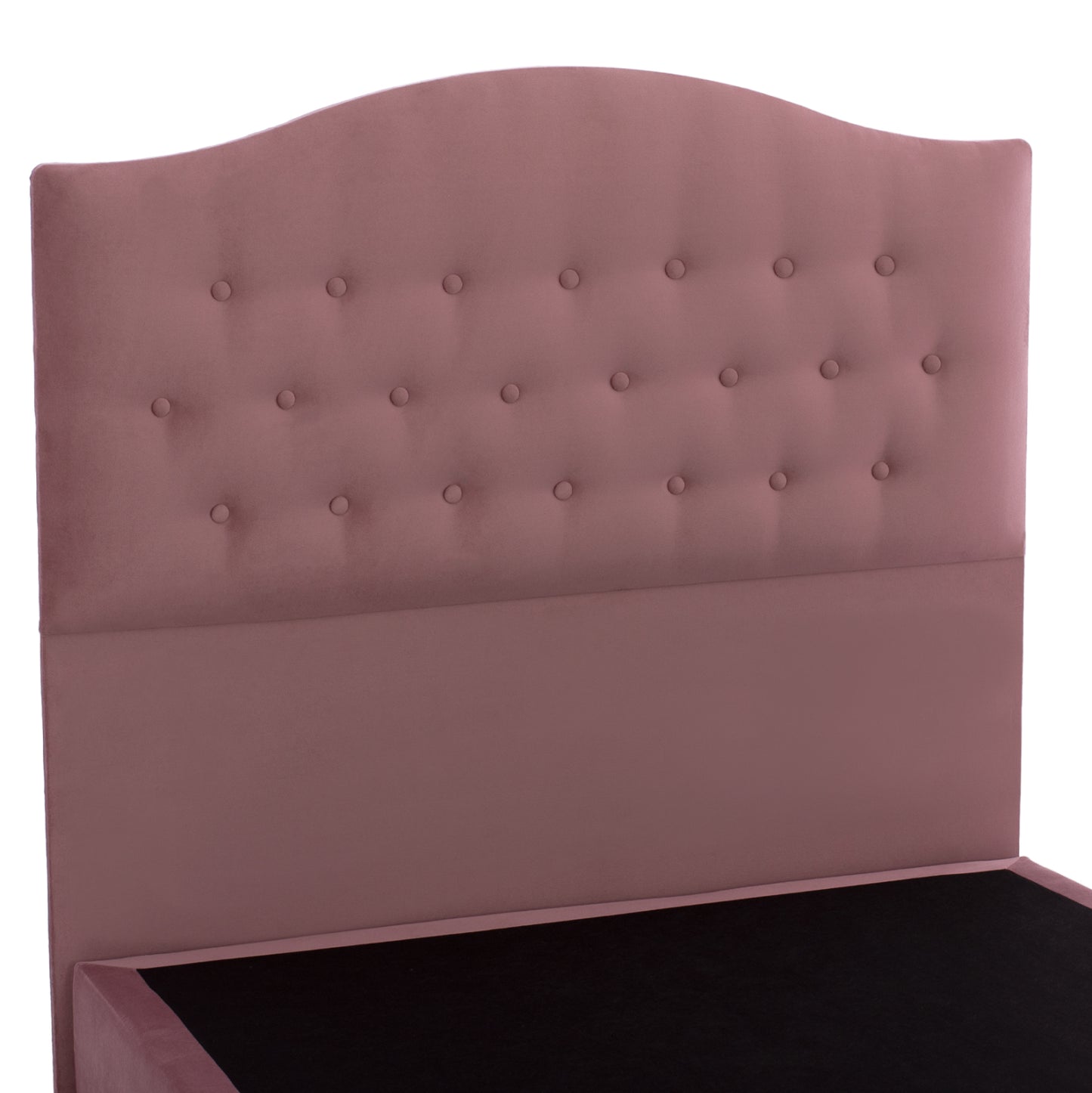 Hm647.12 Bed Malena, Dusty Pink Velvet, 120x200cm