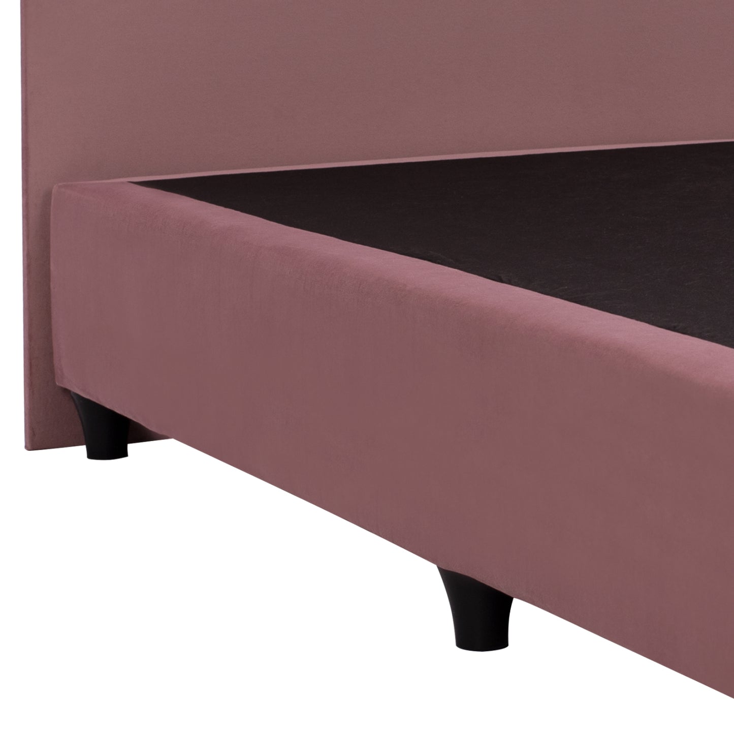 Hm647.12 Bed Malena, Dusty Pink Velvet, 120x200cm