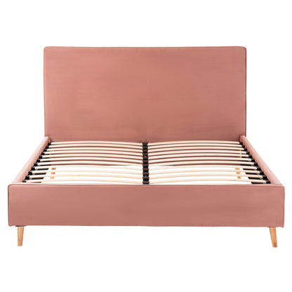 Bed Indra Hm662.12 Velvet Dusty Pink For Mattress 160x200cm.