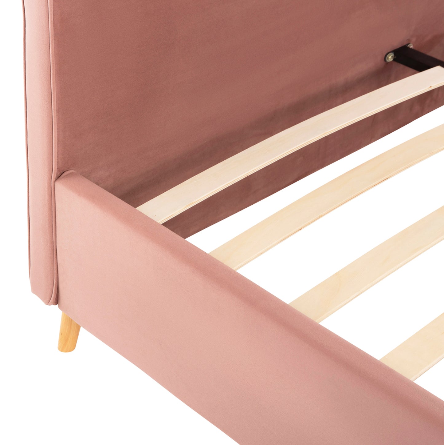 Bed Indra Hm662.12 Velvet Dusty Pink For Mattress 160x200cm.