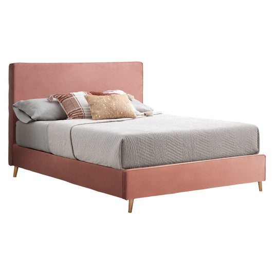 Bed Indra Hm662.12 Velvet Dusty Pink For Mattress 160x200cm.