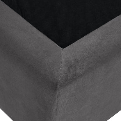 Hm637.10 Bed Dolores, Grey Velvet, 150x200