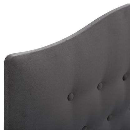 Hm638.10 Malena Bed, Grey Velvet, 150x200