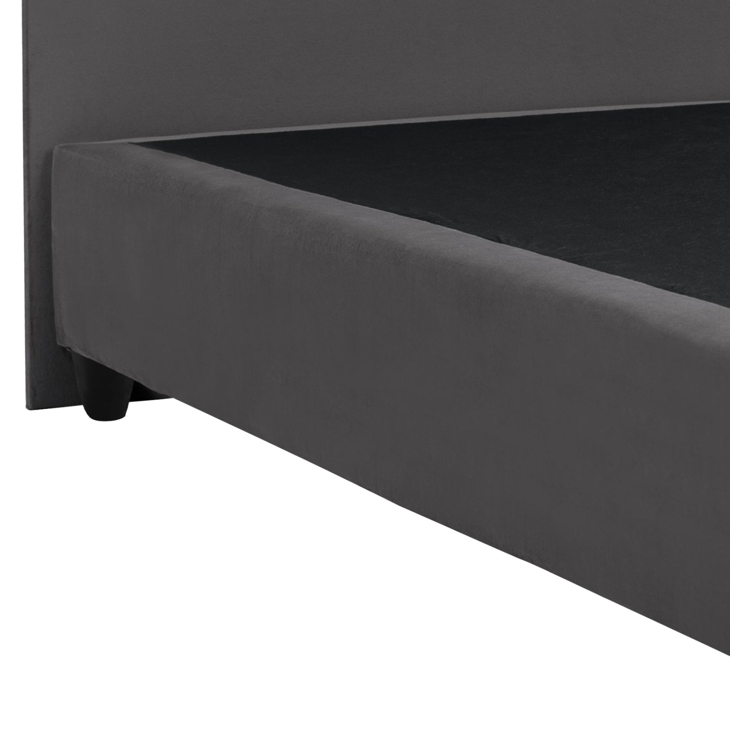 Hm638.10 Malena Bed, Grey Velvet, 150x200