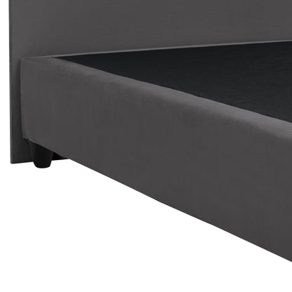 Hm638.10 Malena Bed, Grey Velvet, 150x200