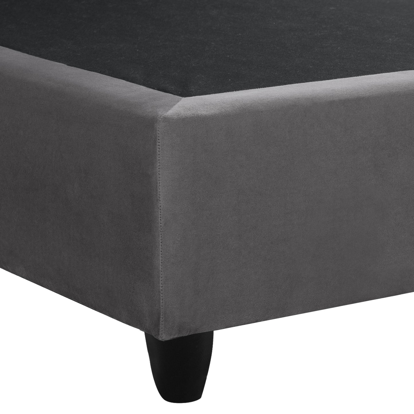 Hm638.10 Malena Bed, Grey Velvet, 150x200