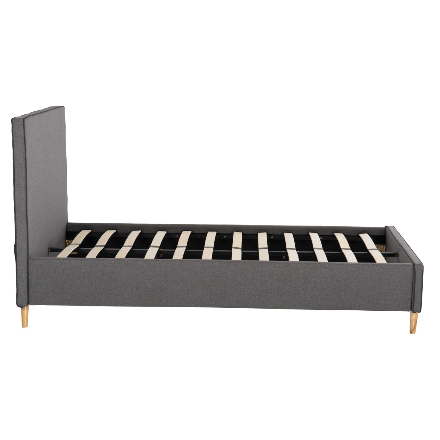 Bed Maylin Hm598.10 Grey Fabric & Dark Grey Rail For Mattress 120x200cm.