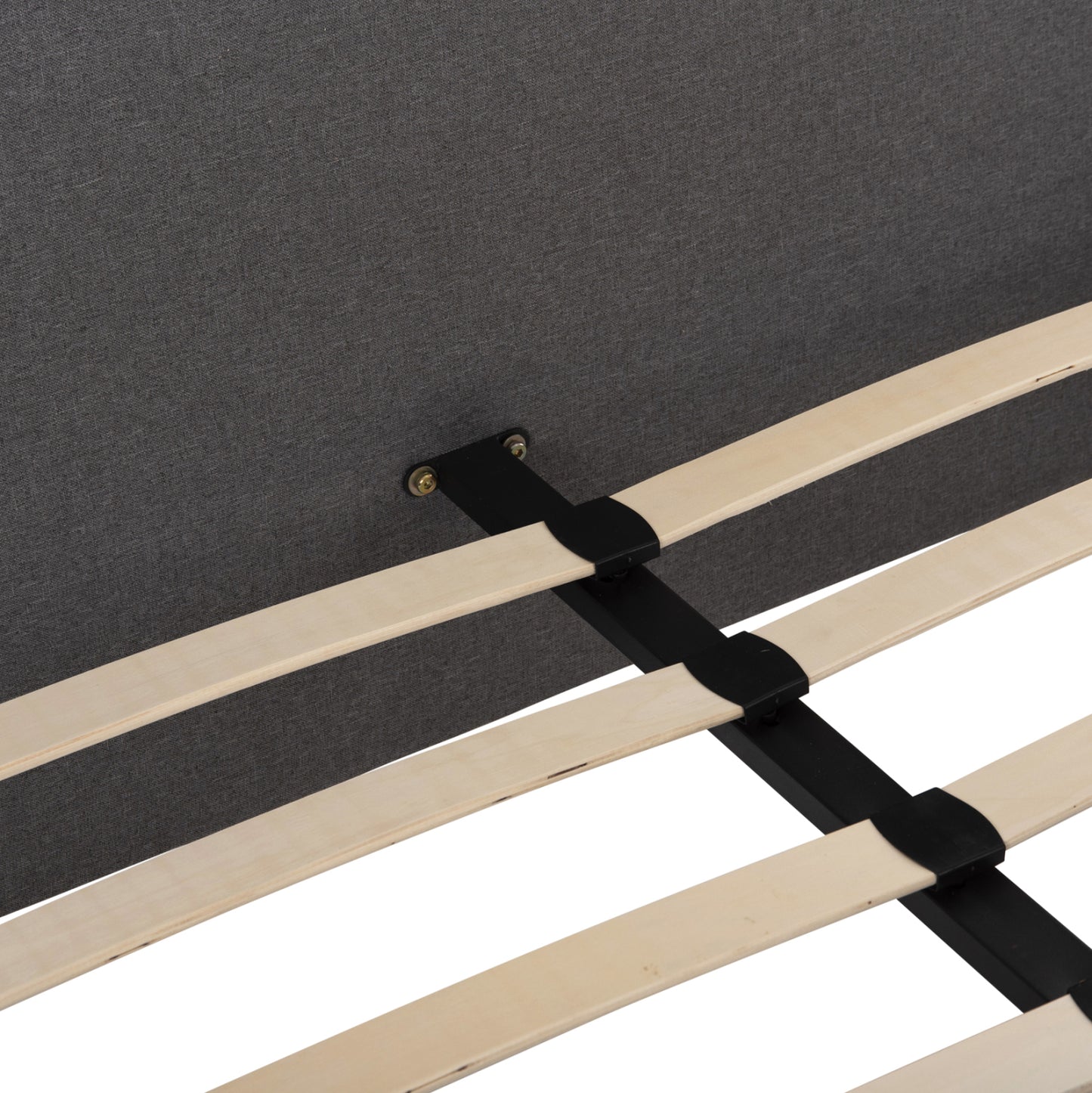 Bed Maylin Hm598.10 Grey Fabric & Dark Grey Rail For Mattress 120x200cm.
