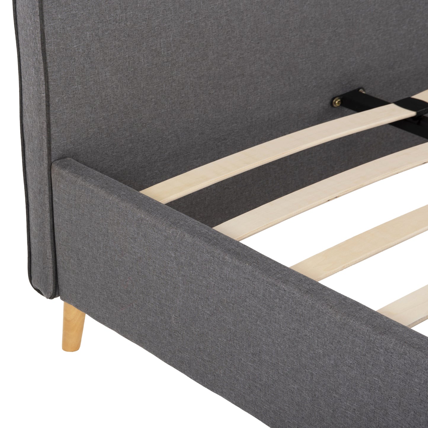 Bed Maylin Hm598.10 Grey Fabric & Dark Grey Rail For Mattress 120x200cm.