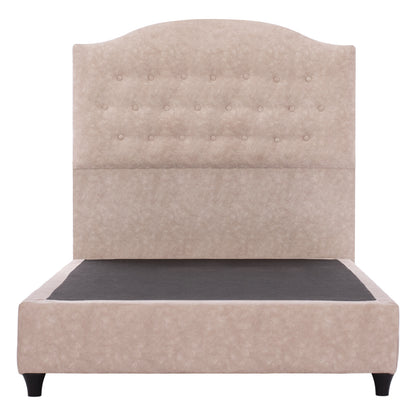 Hm647.22 Bed Malena, Beige Nubuck-type Fabric, 120x200