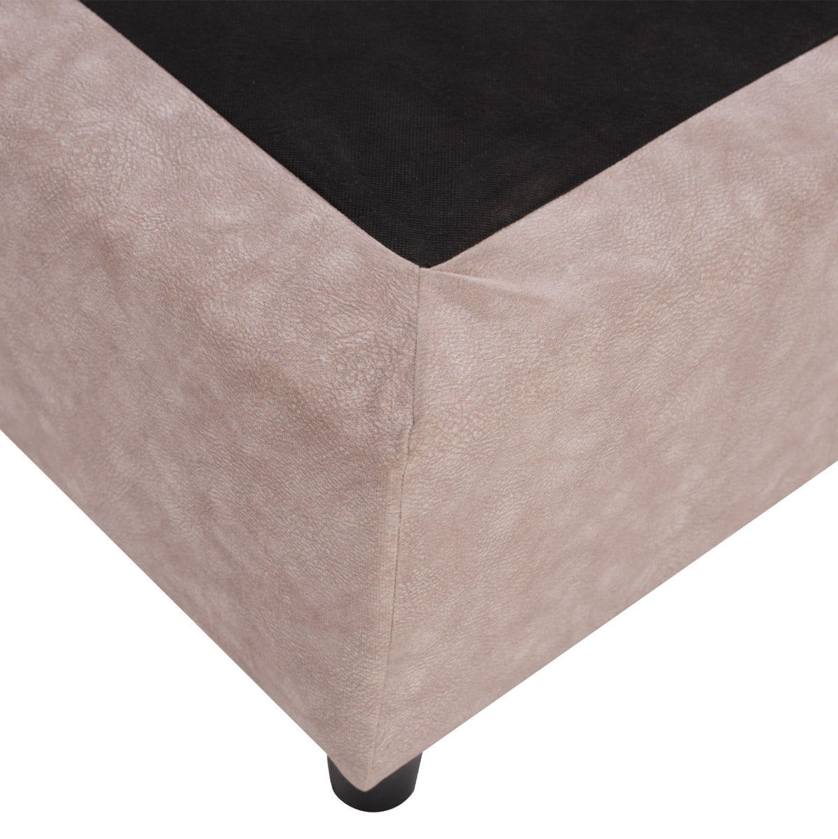 Hm647.22 Bed Malena, Beige Nubuck-type Fabric, 120x200