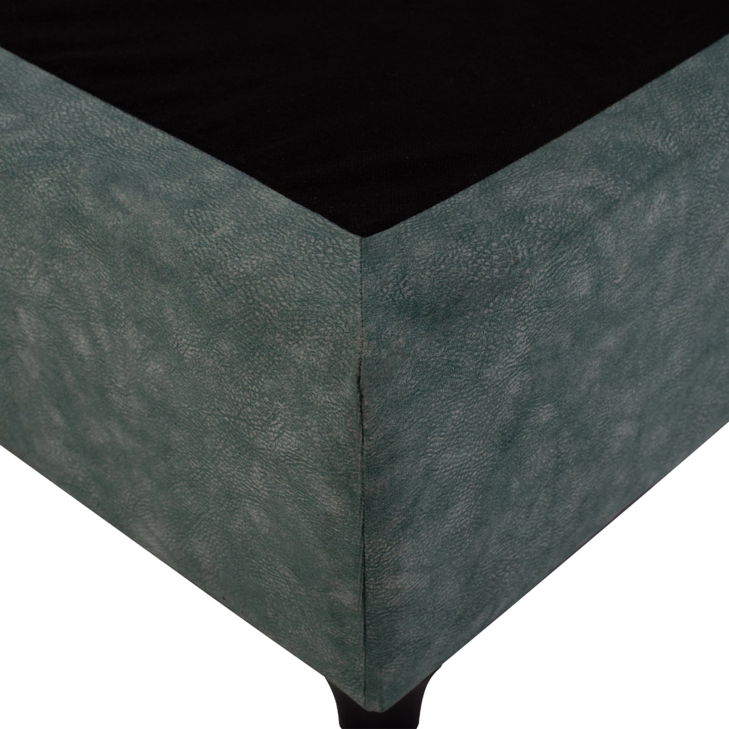 Bed Milo Hm652.27, Green Nubuck-type Fabric, 90x200cm