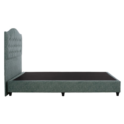 Bed Malena Hm647.27, Green Nubuck-type Fabric, 120x200cm