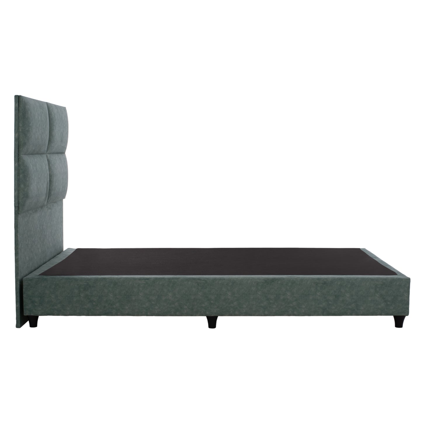 Bed Milo Hm646.27, Green Nubuck-type Fabric, 120x200cm