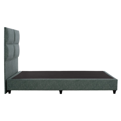 Bed Milo Hm646.27, Green Nubuck-type Fabric, 120x200cm