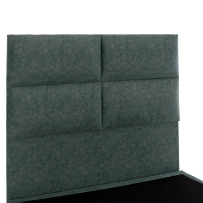 Bed Milo Hm646.27, Green Nubuck-type Fabric, 120x200cm