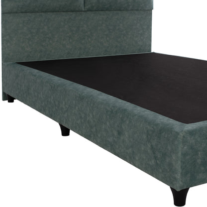 Bed Milo Hm646.27, Green Nubuck-type Fabric, 120x200cm
