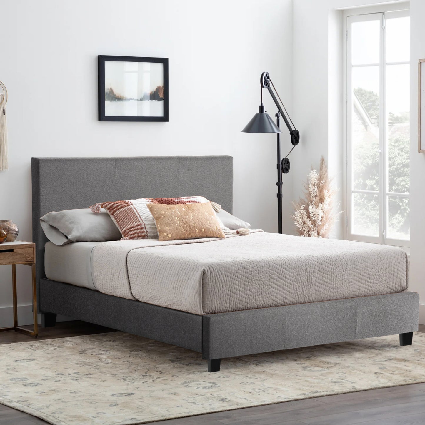 Gray Fabric Bed Hm553.11 For Mattress 150x200 Ek.
