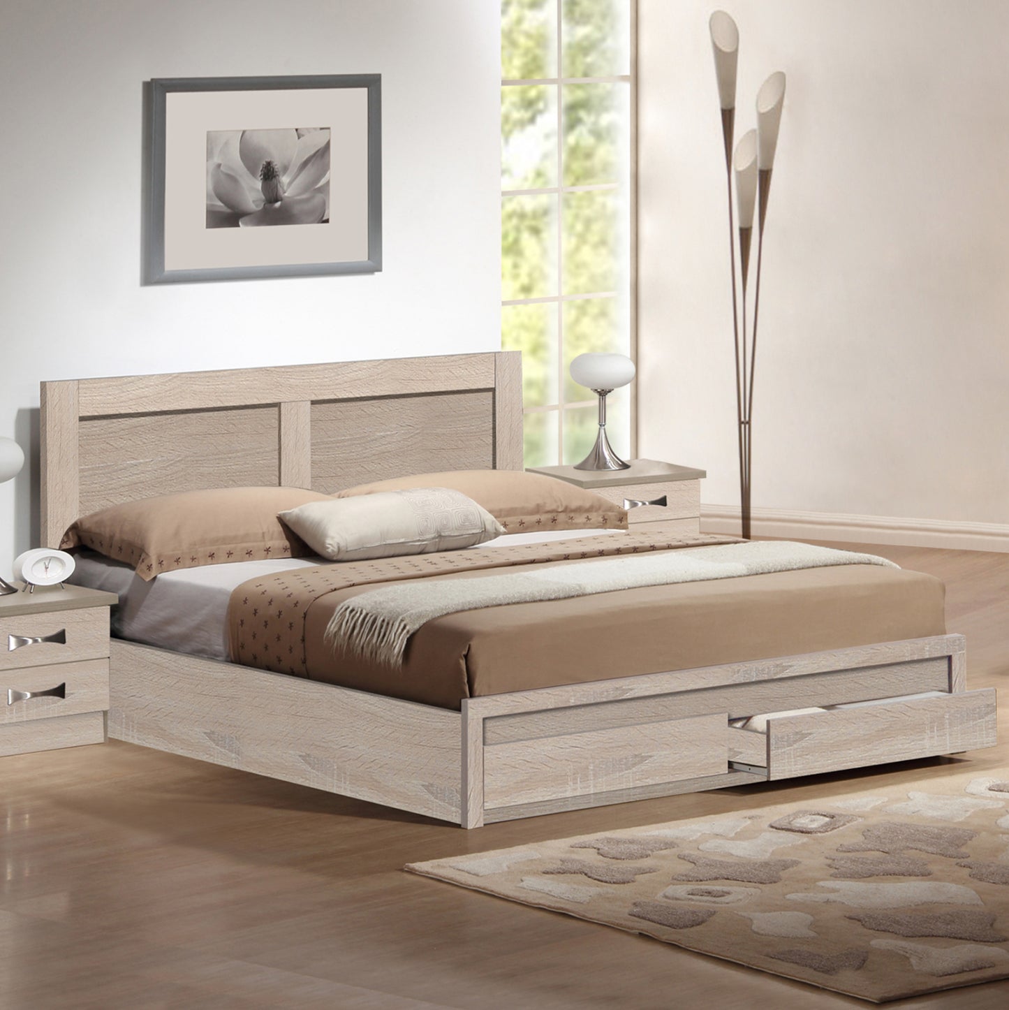 Bed Capri Hm399.02 With 2 Drawers Sonoma 160x200cm