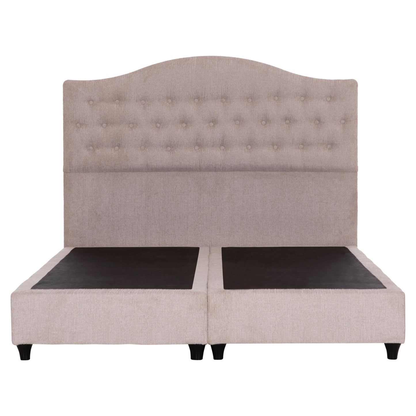 Bed Double Malena Hm638.32 Beige Fabric- For Mattress 150x200cm.