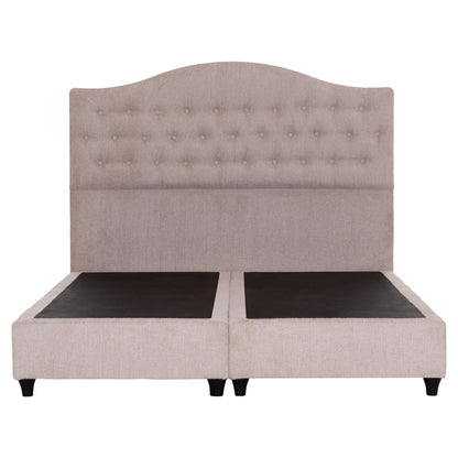 Bed Double Malena Hm638.32 Beige Fabric- For Mattress 150x200cm.