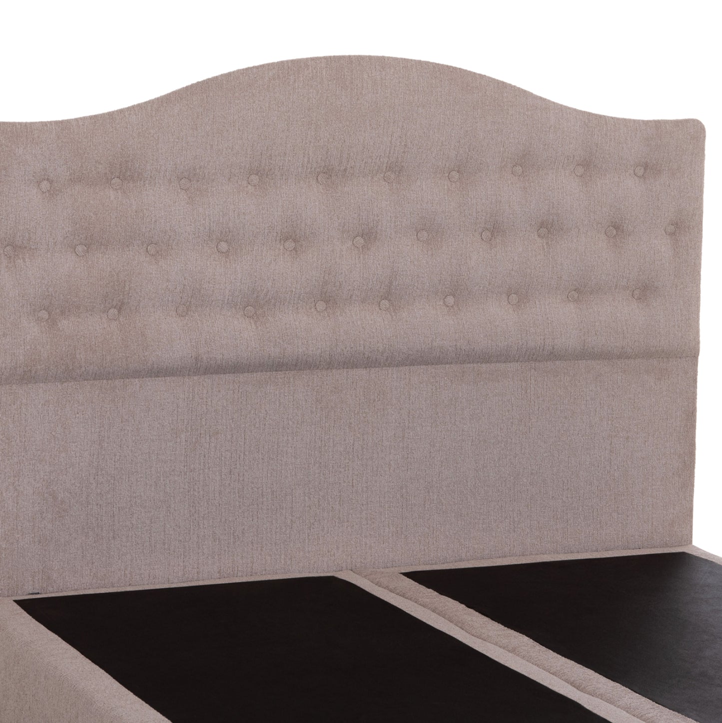 Bed Double Malena Hm638.32 Beige Fabric- For Mattress 150x200cm.