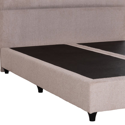 Bed Double Malena Hm638.32 Beige Fabric- For Mattress 150x200cm.