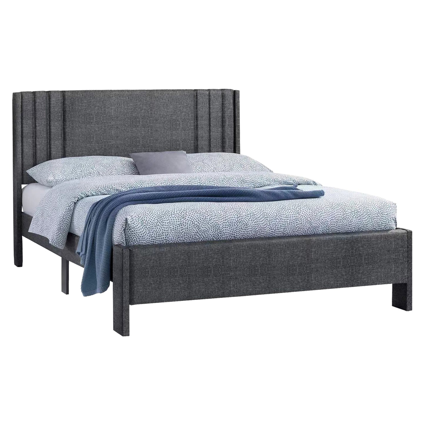 Double Bed Credence Hm685.01 Grey Fabric For Mattress 160x200cm.