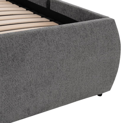 Double Bed Sandra Hm732.01 Grey Fabric & Storage Space--for Mattress 160x200cm.