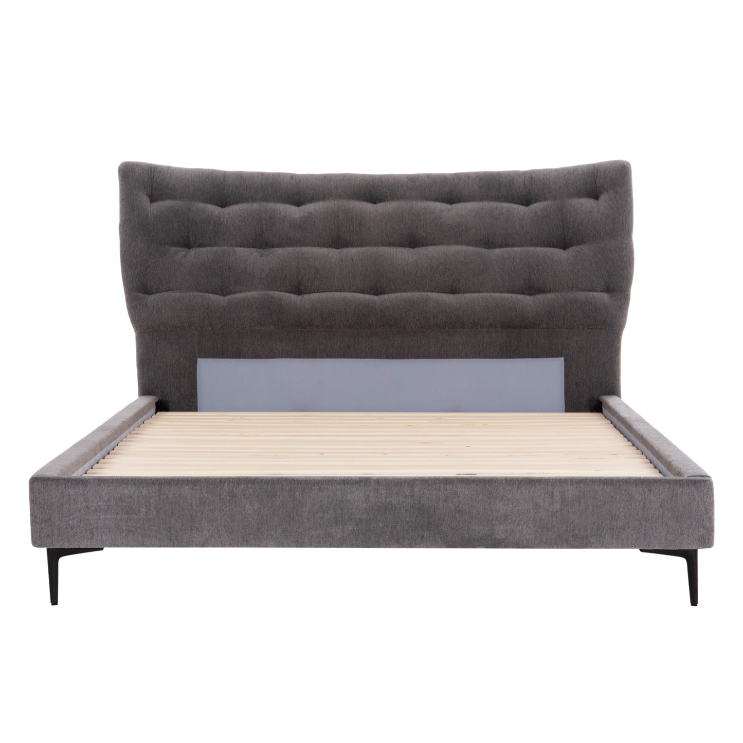 Double Bed Jill Hm737.01 Fabric In Grey--for Mattress 160x200cm