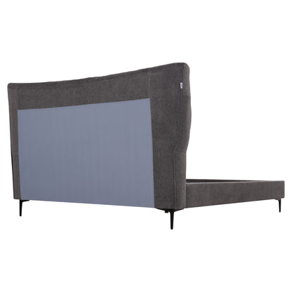 Double Bed Jill Hm737.01 Fabric In Grey--for Mattress 160x200cm